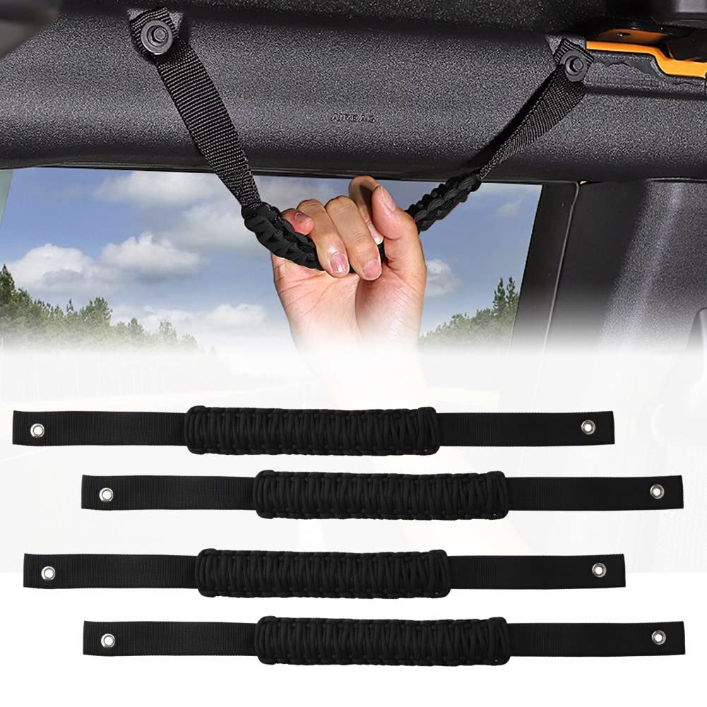 4pcs Paracord Material Roll Bar Grab Handles for Ford Bronco 2/4 Door 2021 2022 2023