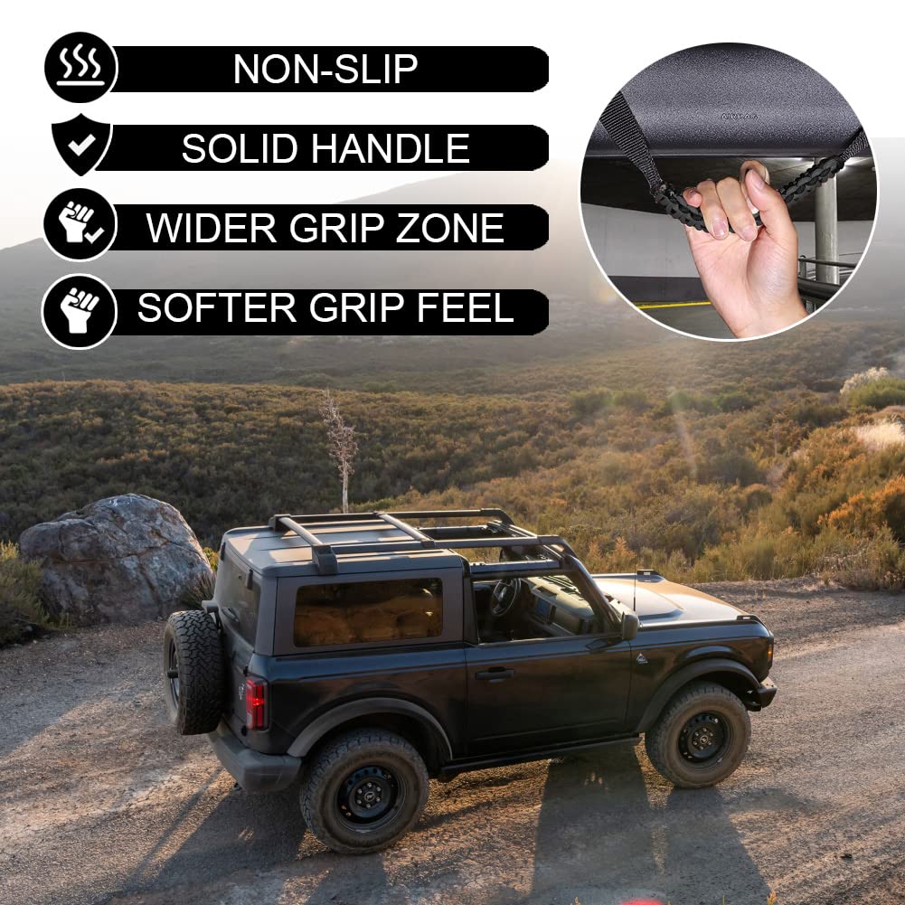 4pcs Paracord Material Roll Bar Grab Handles for Ford Bronco 2/4 Door 2021 2022 2023