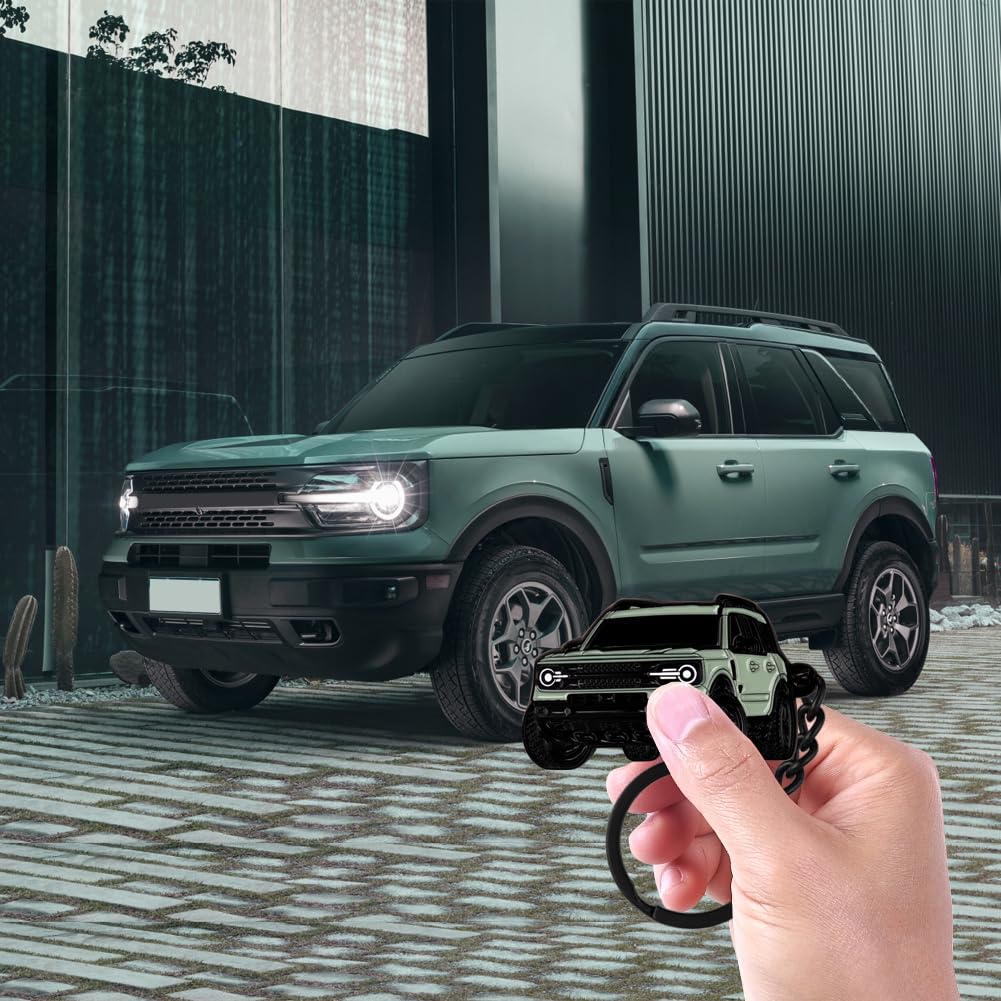 Car Keychain Accessories Metal Key Chain Compatible with Bronco Sport 2021 2022 2023