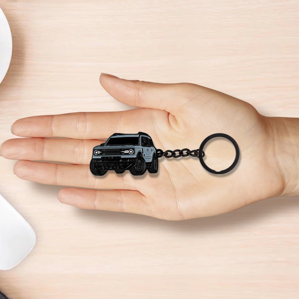 Car Keychain Accessories Metal Key Chain Compatible with Bronco Sport 2021 2022 2023