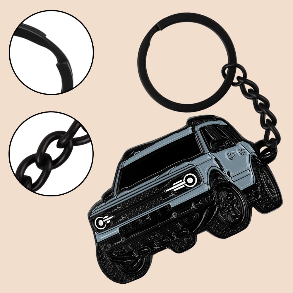 Car Keychain Accessories Metal Key Chain Compatible with Bronco Sport 2021 2022 2023