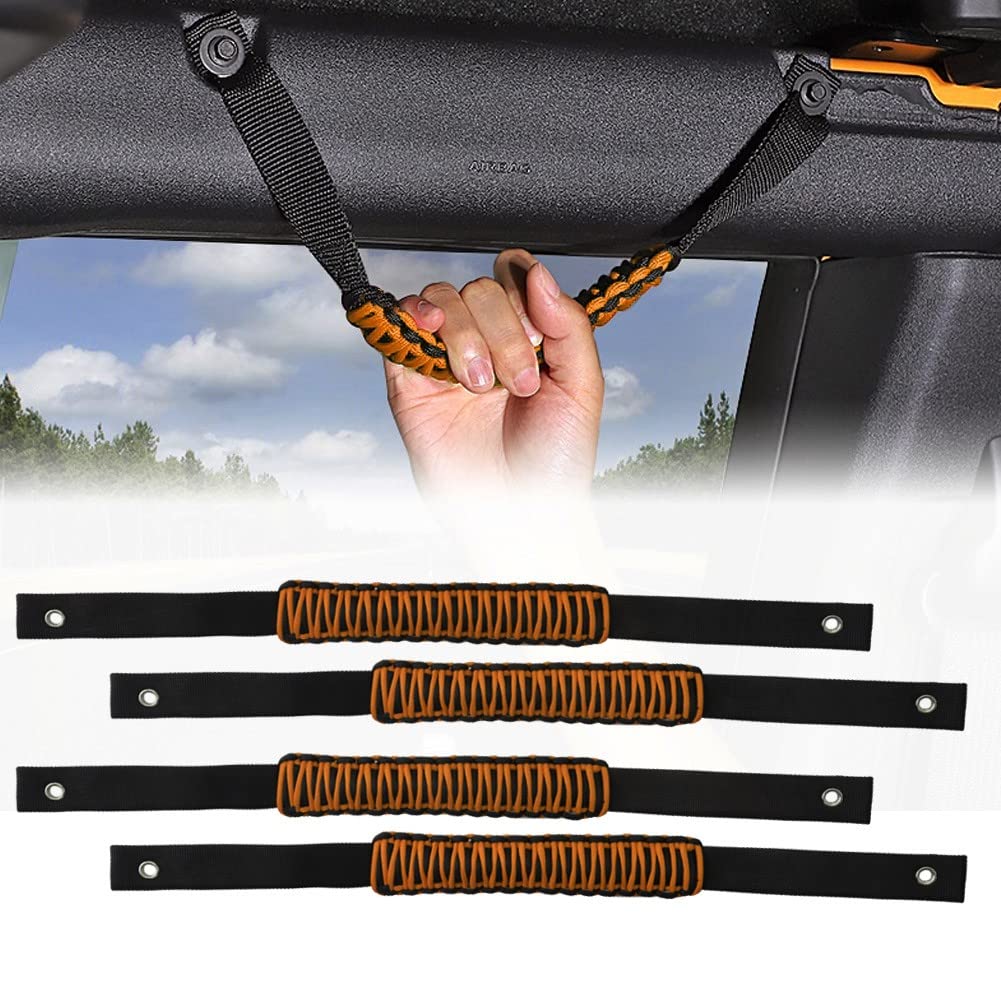 4pcs Paracord Material Roll Bar Grab Handles for Ford Bronco 2/4 Door 2021 2022 2023