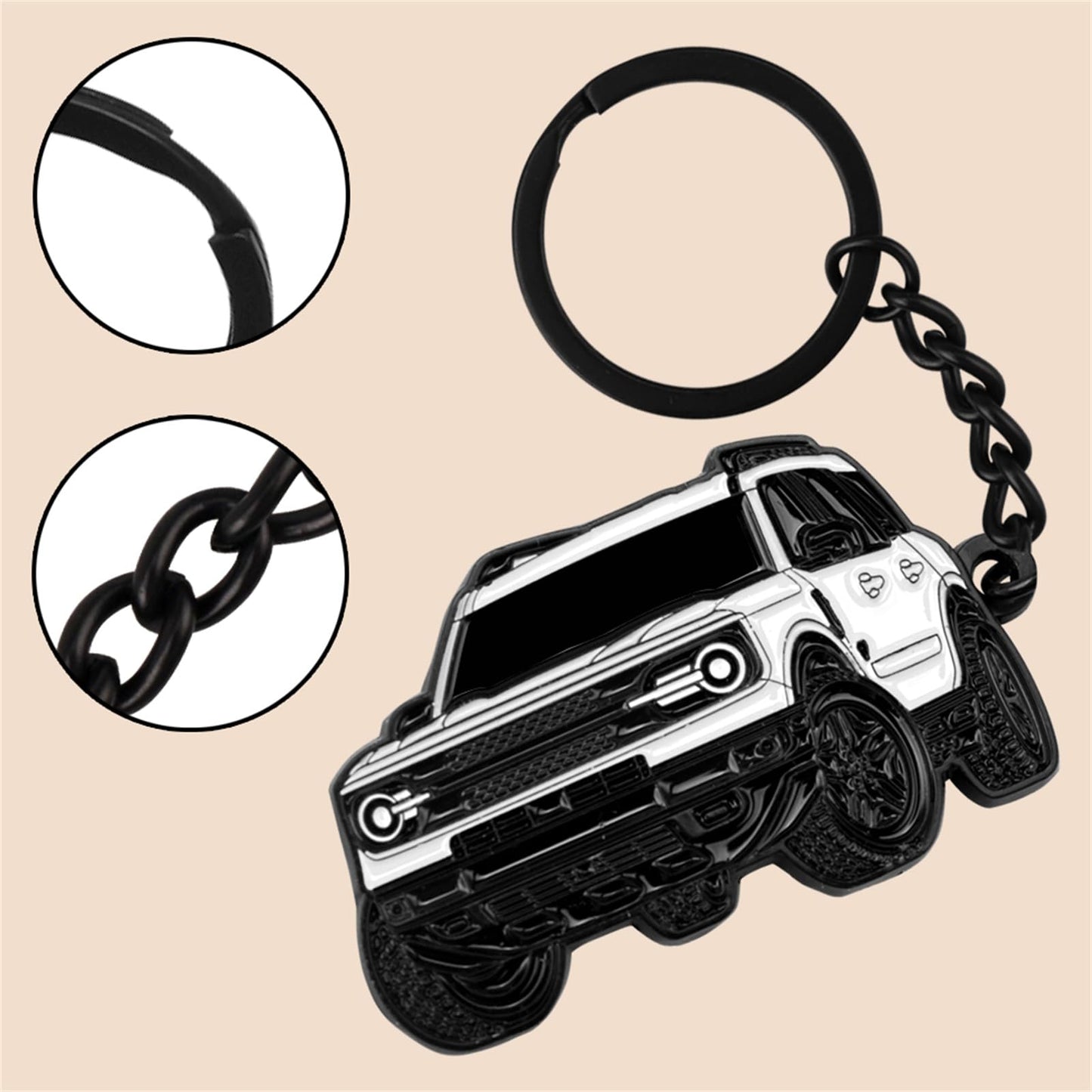 Car Keychain Accessories Metal Key Chain Compatible with Bronco Sport 2021 2022 2023