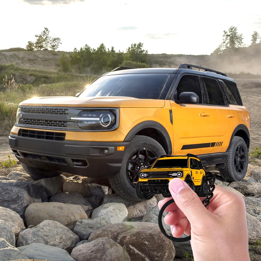 Car Keychain Accessories Metal Key Chain Compatible with Bronco Sport 2021 2022 2023