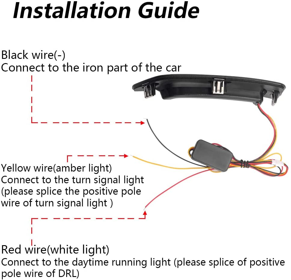 Amber & White LED Turn Signal Lights DRL for ford bronco sport