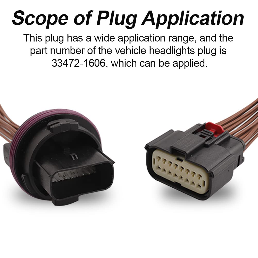 16 Pin Car Wiring Harness Cable Plug male and famle wire