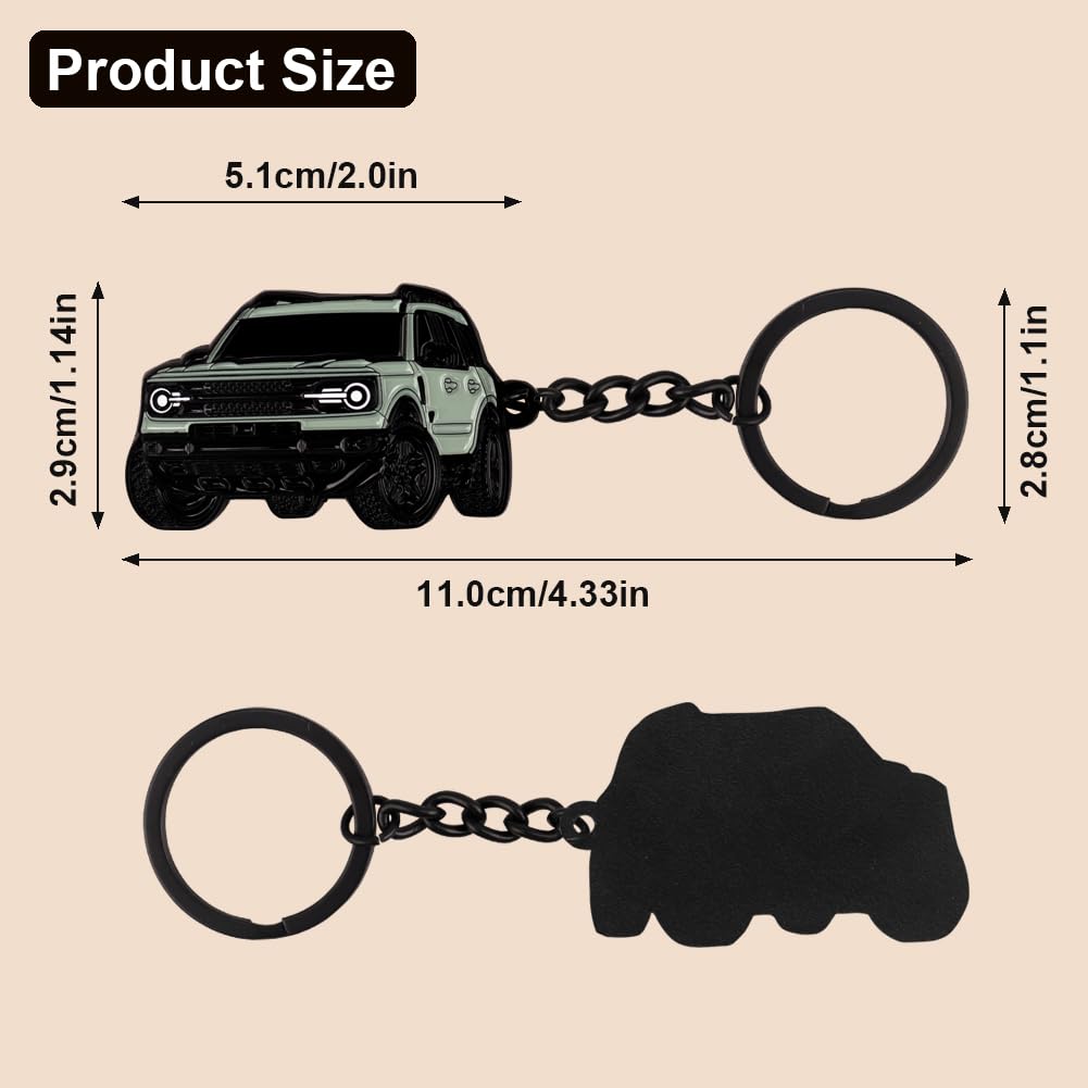 Car Keychain Accessories Metal Key Chain Compatible with Bronco Sport 2021 2022 2023