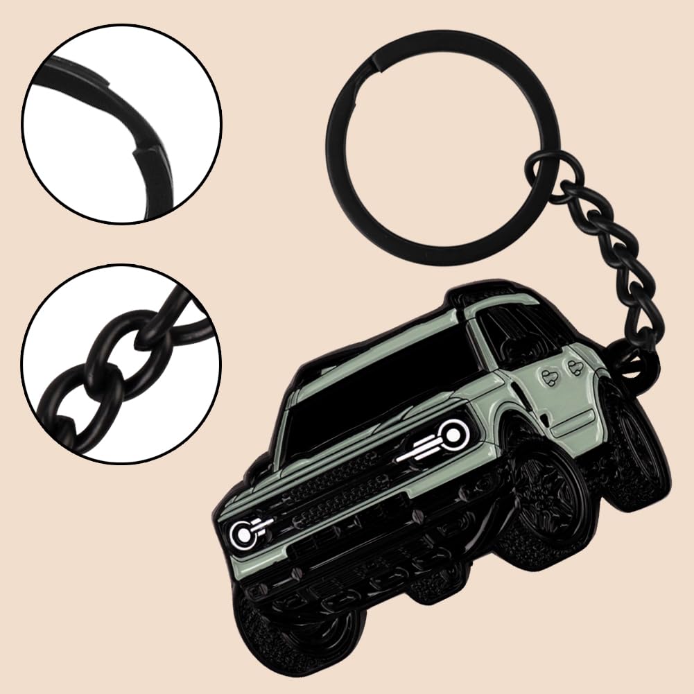Car Keychain Accessories Metal Key Chain Compatible with Bronco Sport 2021 2022 2023